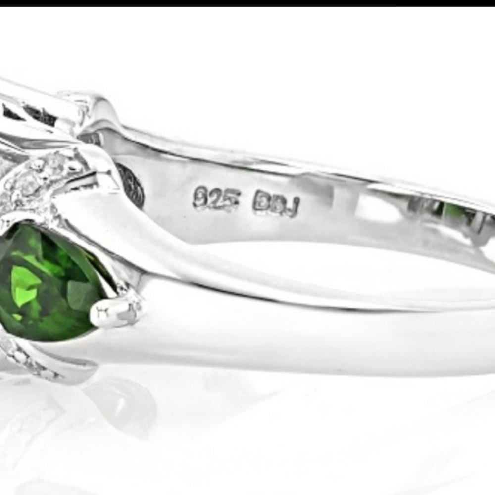 Genuine Chrome Diopside Sterling Silver Ring Size 8! - Picture 4 of 6